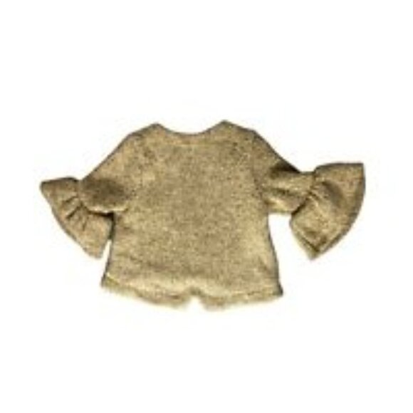 Bonnie Baby Cardigan Bell Sleeves Tan Beige Zipper Girl 12 Months Sweater Jacket - Picture 2 of 5